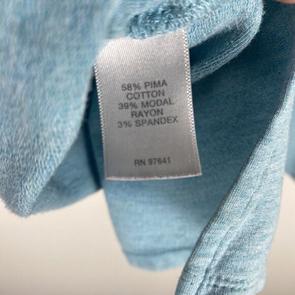 Pure Jill  Pullover Sweat Top Sz XS Blue Pockets Cotton Yoga Gym Running - Picture 6 of 6